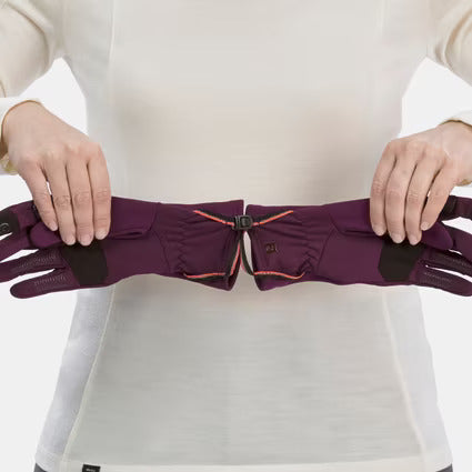 FORCLAZ Adult Trekking Tactile Stretch Winter Gloves MT500 Burgundy