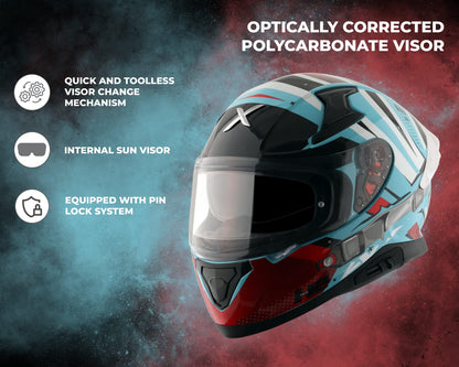 Axor Helmet Apex Turbine Helmet Hex Blue Red