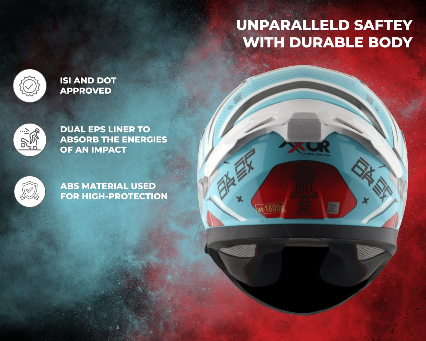 Axor Helmet Apex Turbine Helmet Hex Blue Red