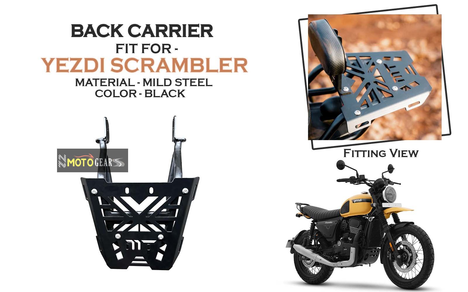 MOTO TORQUE BACK CARRIER FOR YEZDI SCRAMBLER