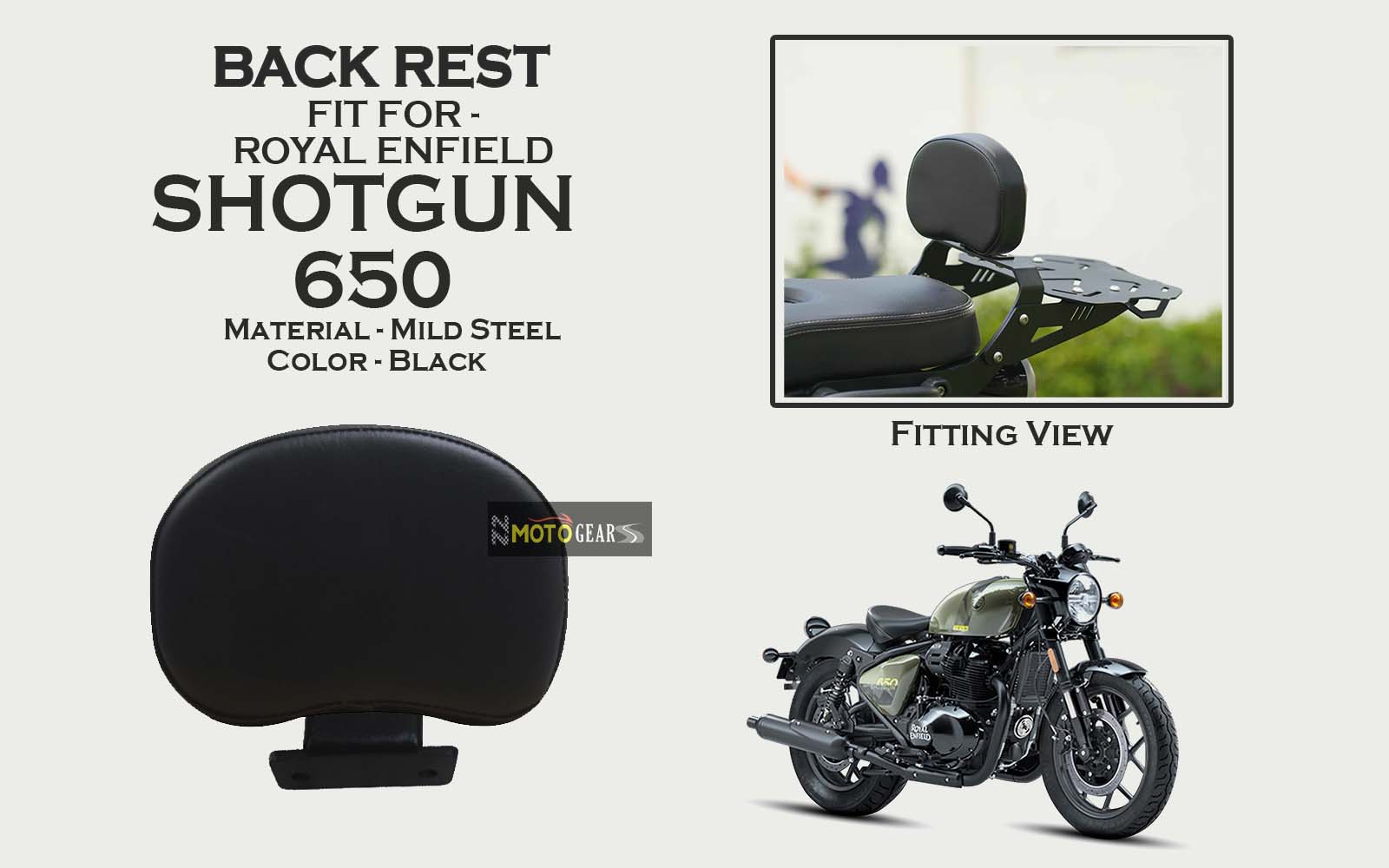 MOTO TORQUE BACK REST FOR SHOTGUN 650