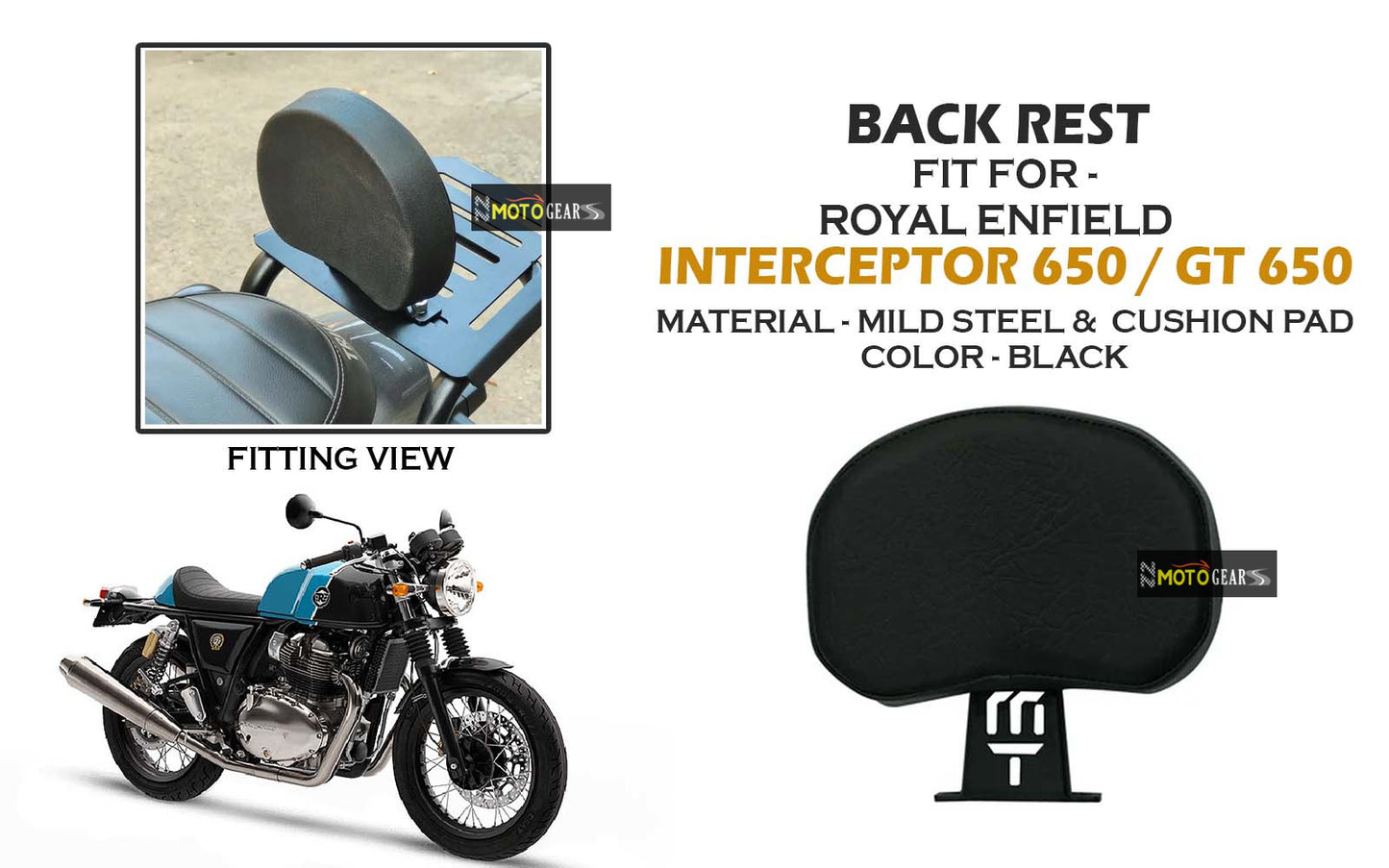 Moto Torque Back Rest For Interceptor & Continental Gt 650