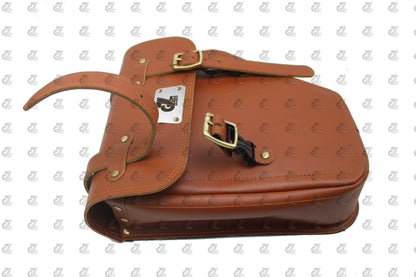 Leather Side Bag Tan for Royal Enfield Old Classic & Bullet 350/500