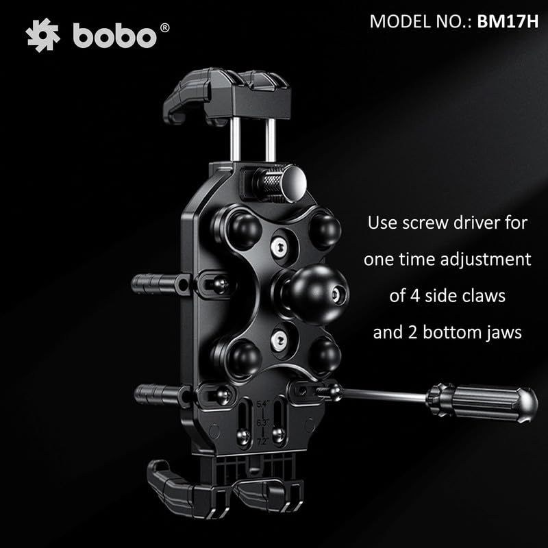 BOBO BM17H PRO Handlebar Mount Anti-Vibration Anti-Theft Waterproof Bike/Motorcycle/Scooter Mobile Phone Holder Mount, Ideal for Maps and GPS Navigation