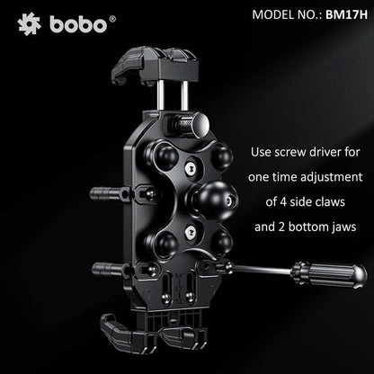 BOBO BM17H PRO Handlebar Mount Anti-Vibration Anti-Theft Waterproof Bike/Motorcycle/Scooter Mobile Phone Holder Mount, Ideal for Maps and GPS Navigation