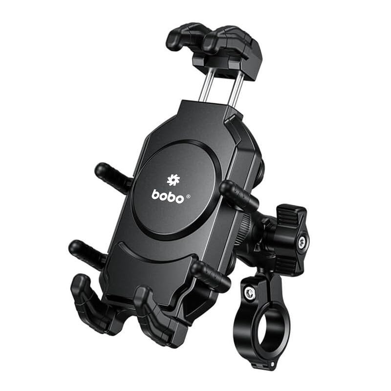 BOBO BM17H PRO Handlebar Mount Anti-Vibration Anti-Theft Waterproof Bike/Motorcycle/Scooter Mobile Phone Holder Mount, Ideal for Maps and GPS Navigation