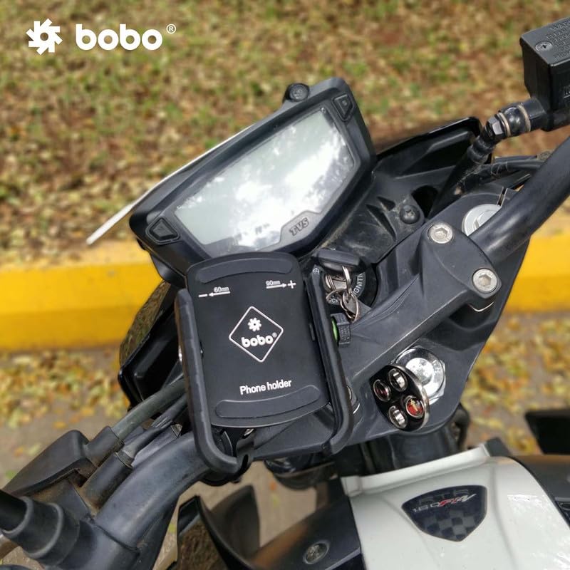 BOBO BM4 Jaw-Grip Waterproof Bike Motorcycle Scooter Mobile Phone Holder Mount, Ideal for Maps and GPS Navigation