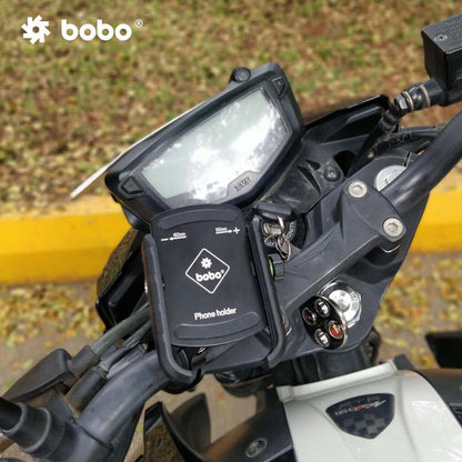 BOBO BM4 Jaw-Grip Waterproof Bike Motorcycle Scooter Mobile Phone Holder Mount, Ideal for Maps and GPS Navigation
