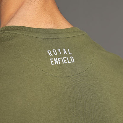 ROYAL ENFIELD BULLET KI TEZI KAR DELA CRAZY TSHIRT OLIVE