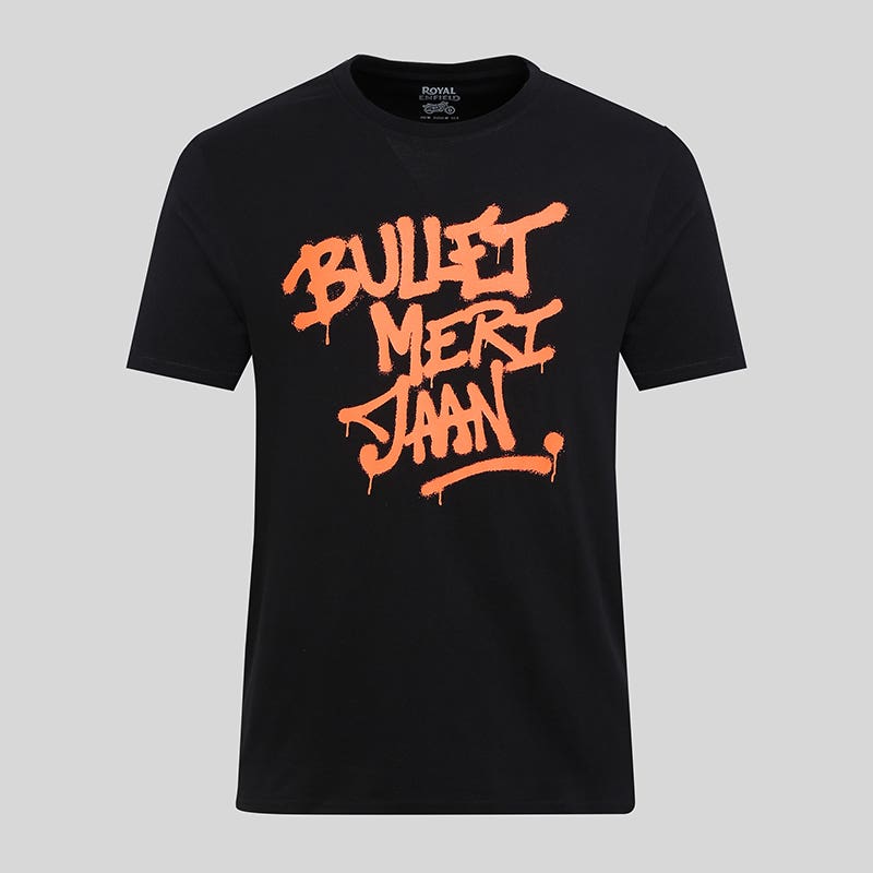 ROYAL ENFIELD BULLET MERI JAAN GRAFFITI T SHIRT WHITE