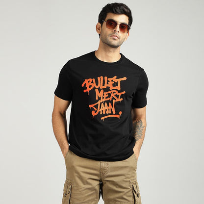ROYAL ENFIELD BULLET MERI JAAN GRAFFITI T SHIRT WHITE