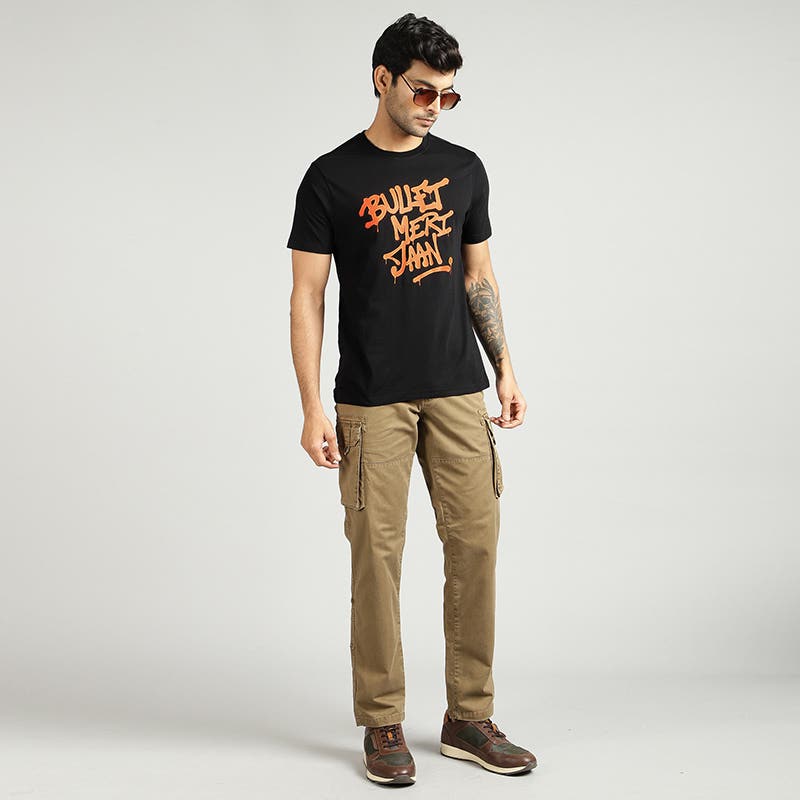 ROYAL ENFIELD BULLET MERI JAAN GRAFFITI T SHIRT WHITE