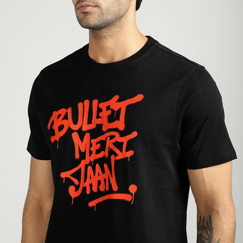 ROYAL ENFIELD BULLET MERI JAAN GRAFFITI T SHIRT WHITE