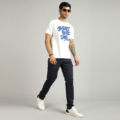 ROYAL ENFIELD BULLET MERI JAAN GRAFFITI T SHIRT WHITE
