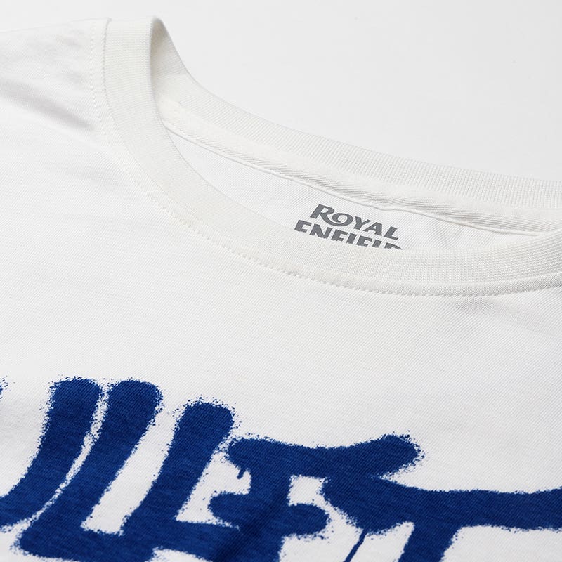 ROYAL ENFIELD BULLET MERI JAAN GRAFFITI T SHIRT WHITE