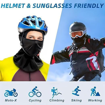 Balaclava & Arm Sleeves for Men & Women Full Face Mask for Bikers Helmet Liner & Head Cover Breathable Mask for Motorcycle Riding & Cycling