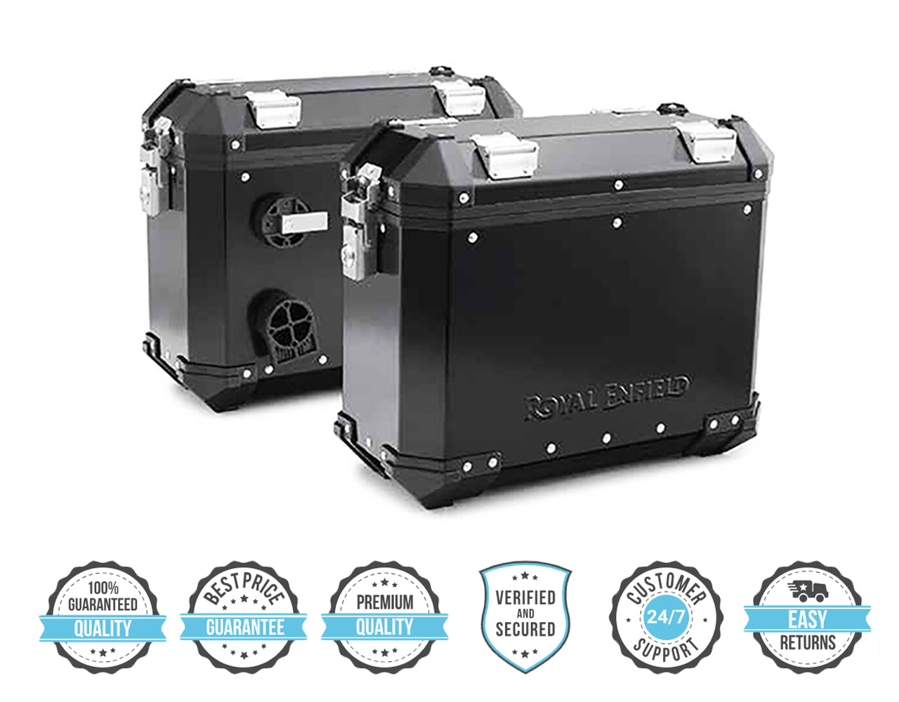 Royal Enfield Black Adventure Panniers