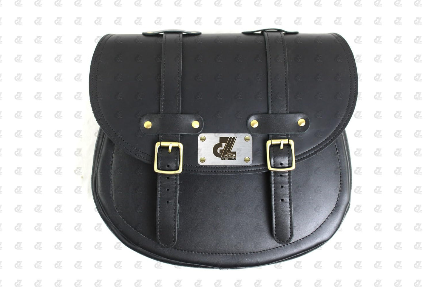 Black Leather Saddle Bag with Saddle Stay Pair New Classic 350 Reborn