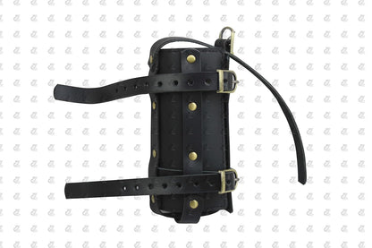 Black Leather Water Bottle Holder for Universal Motorcycle