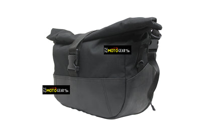 Black Soft Panniers Bags Pair With Soft Pannier Rail Pair Compatible With Royal Enfield Bear 650