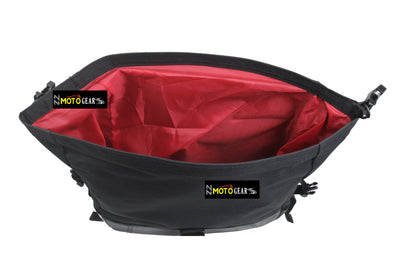 Black Soft Panniers Bags Pair With Soft Pannier Rail Pair Compatible With Royal Enfield Bear 650
