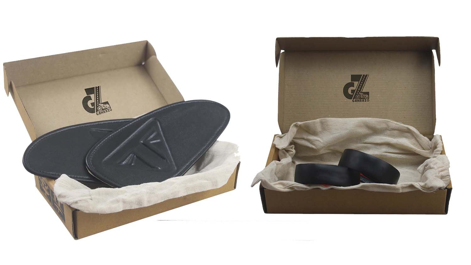 Genuine Leather Black Tank PAD Combo HANDGRIP Straps Compatible with Triumph Speed & Scrambler 400