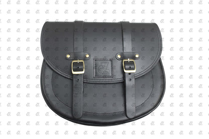 Genuine Leather Saddle Bag with Saddle Stay Pair for All Super Meteor 650