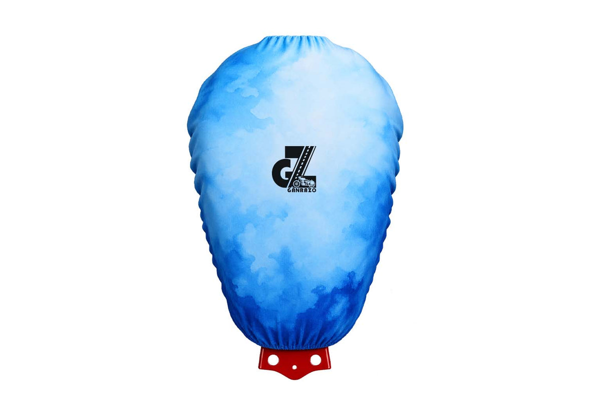 Motorcycle Fuel Tank Cover Dual Shade - Premium Elastic Dustproof & Scratch-Resistant Protector for Triumph Speed 400/400 T4, Scrambler 400 X/XC, Tracker & Thruxton 400 All Models, Blue