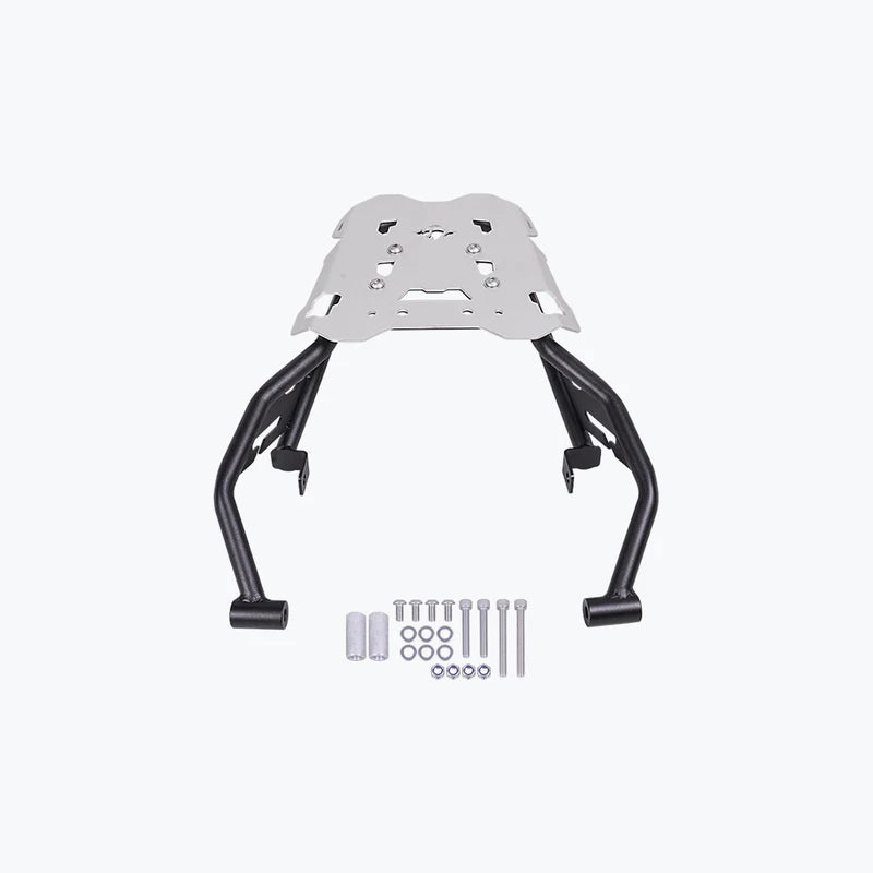 Legundary Gopher Luggage Carrier Black and Silver With Backrest For Hero Xpulse 210