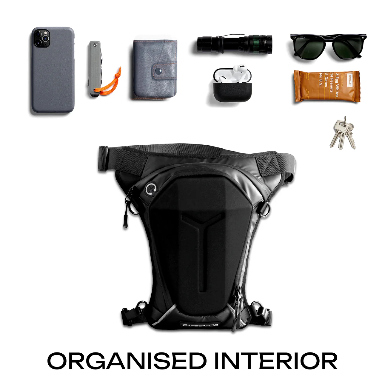 CARBONADO TURTLE DROP LEG POUCH BAG GREY 5L