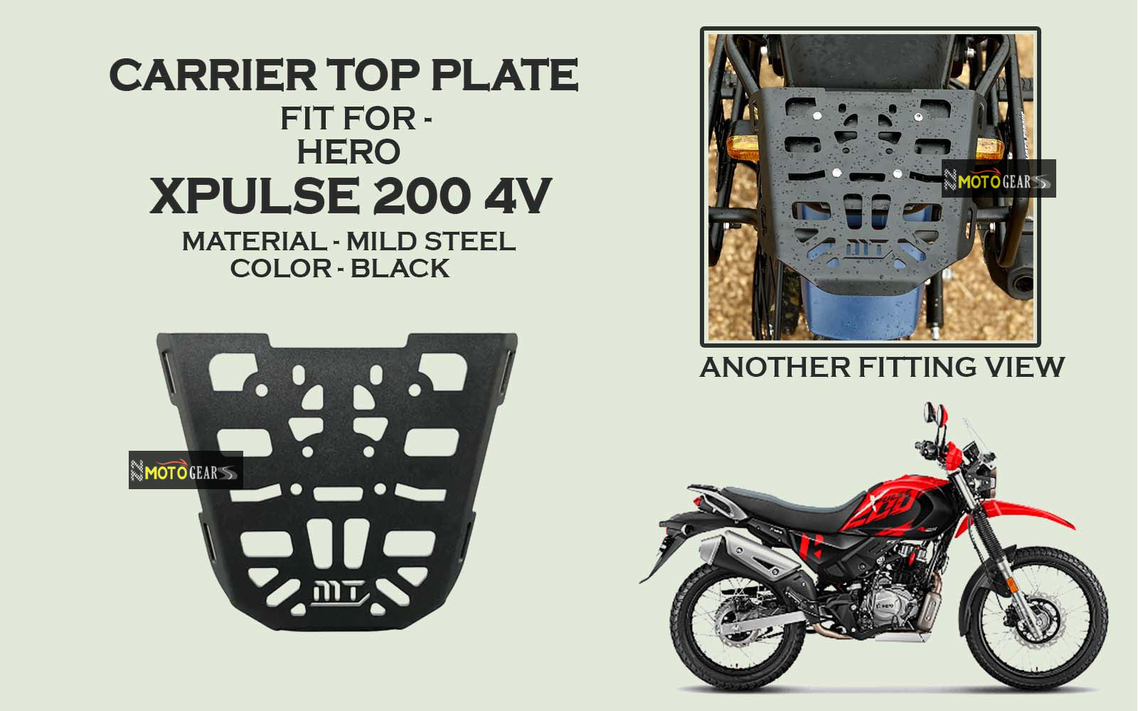 MOTO TORQUE STOCK CARRIER TOP PLATE FOR XPULSE 200 4V &HIMALAYAN 411