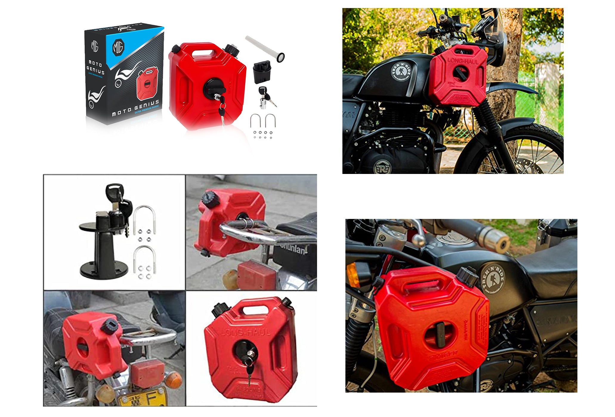 Universal 5 Liter Fuel Jerry Can Red For Universal Motorcycle Fuel Container Heavy Duty construction for Petrol/diesel/kerosene Storage