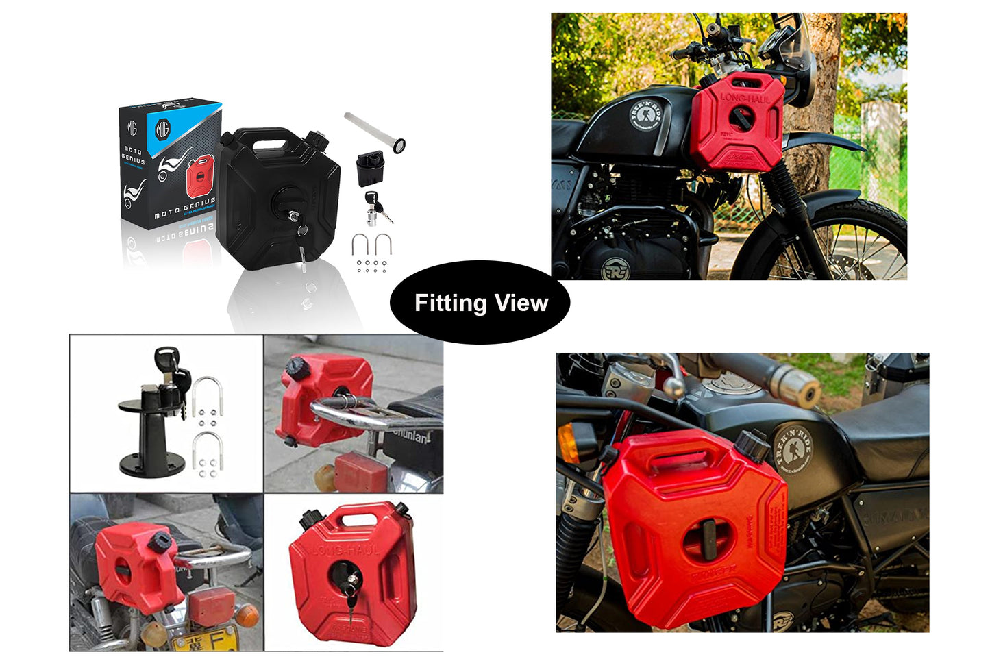 Universal 5 Liter Fuel Jerry Can Black For Universal Motorcycle Fuel Container Heavy Duty construction for Petrol/diesel/kerosene Storage