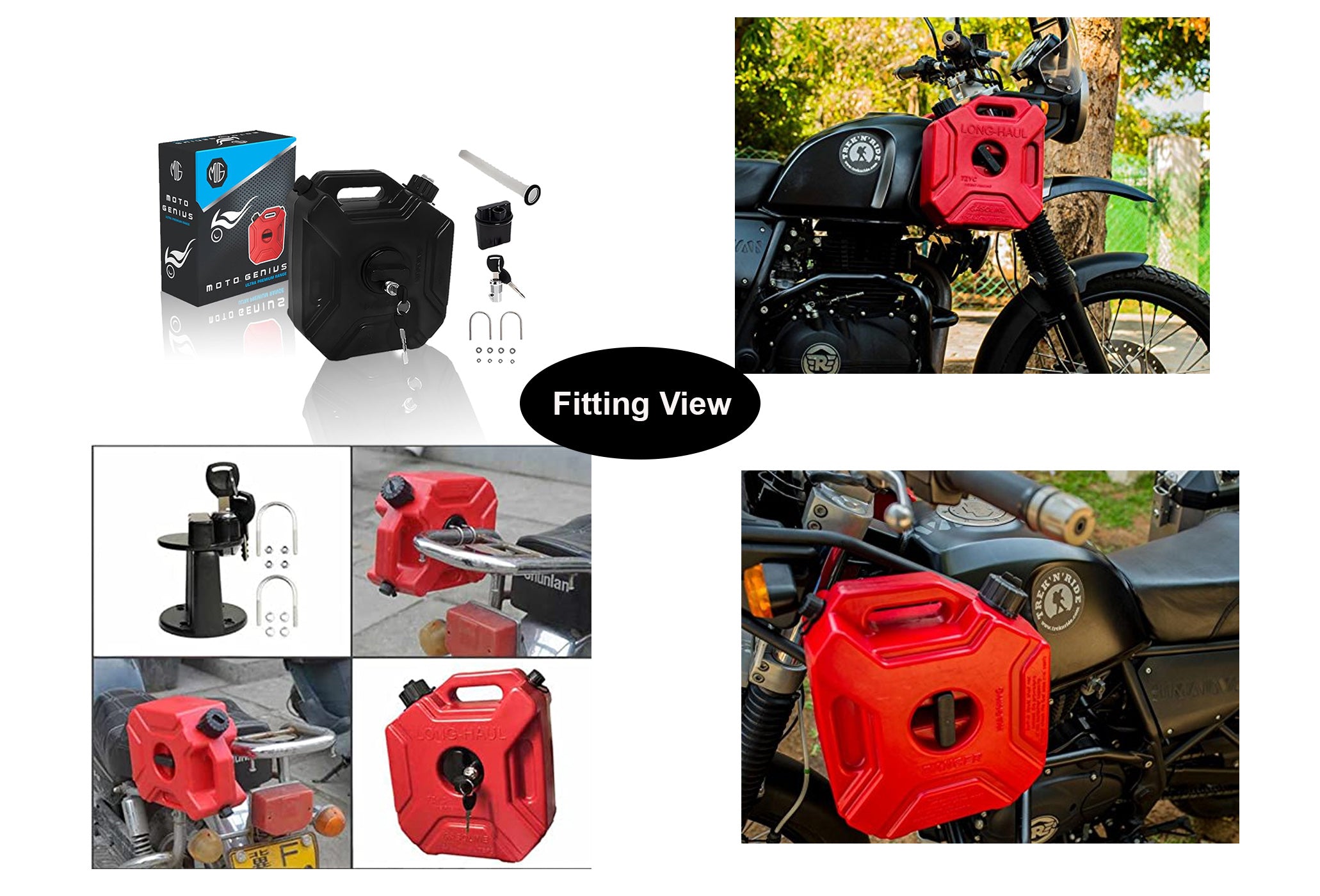 Universal 5 Liter Fuel Jerry Can Black For Universal Motorcycle Fuel Container Heavy Duty construction for Petrol/diesel/kerosene Storage