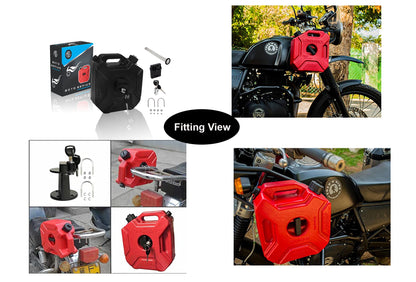 Universal 5 Liter Fuel Jerry Can Black For Universal Motorcycle Fuel Container Heavy Duty construction for Petrol/diesel/kerosene Storage