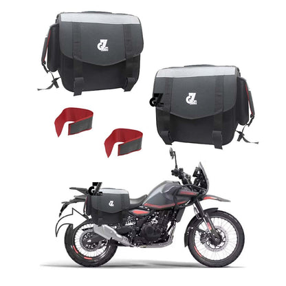 Black Canvas Tail Bag /Luggage Bag Pair For Royal Enfield New Himalayan 450
