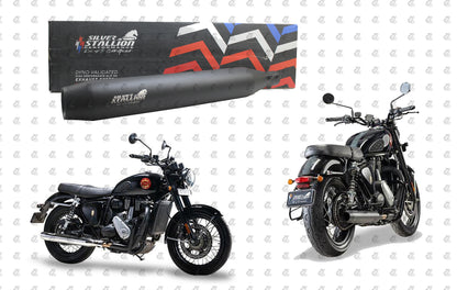 Silver Stallion Performance Ranger Black Exhaust Silencer For BSA Goldstar 650