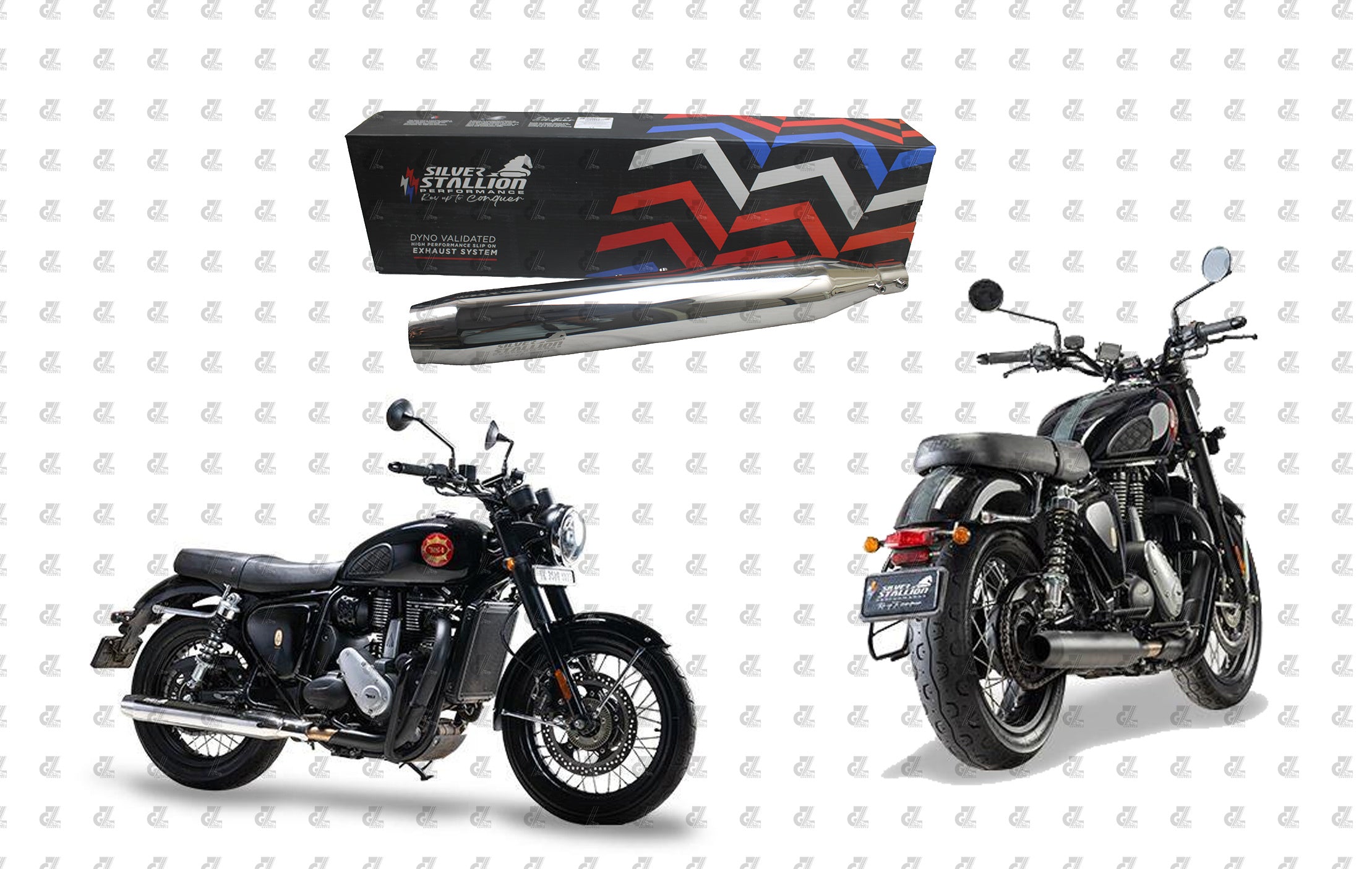 Silver Stallion Performance Ranger Exhaust Silencer Silver For BSA Goldstar 650