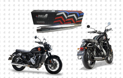 Silver Stallion Performance Ranger Exhaust Silencer Silver For BSA Goldstar 650