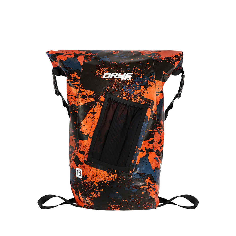OKAMI Carp Waterproof Roll Top Laptop Backpack (Red Camo)