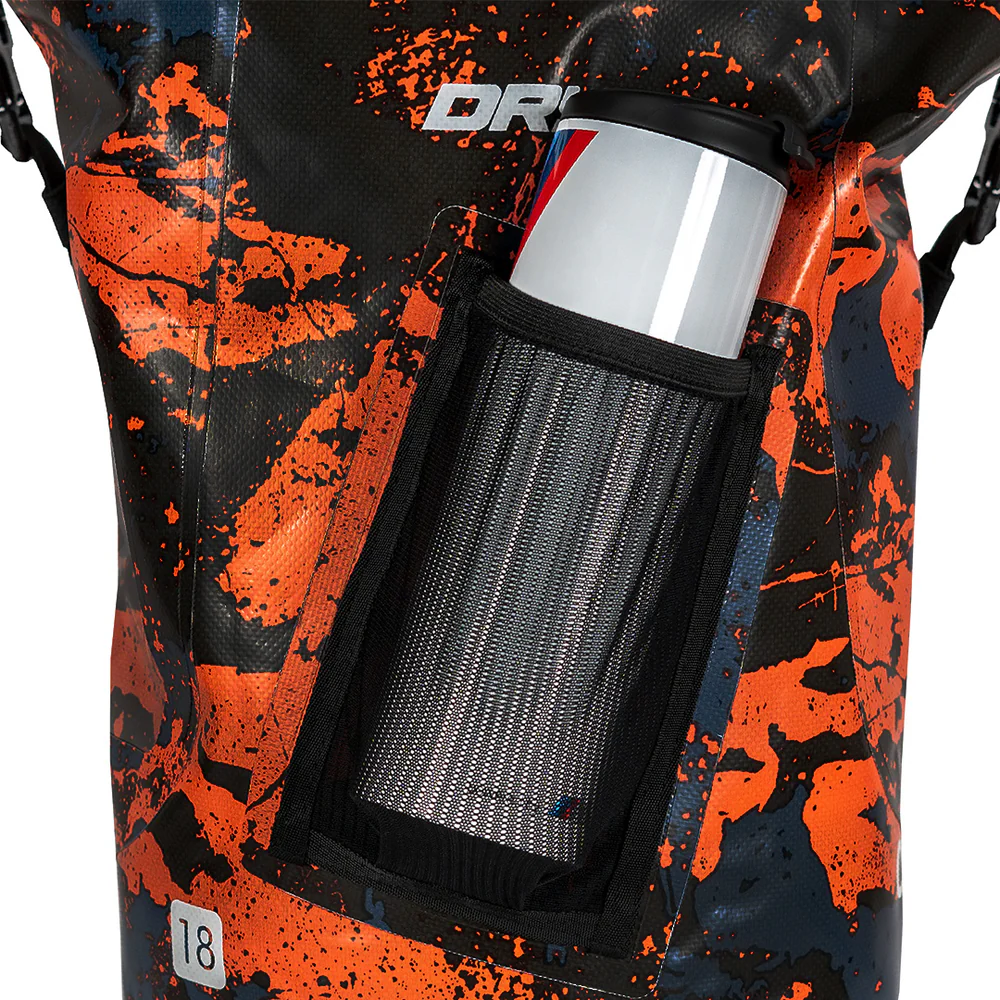 OKAMI Carp Waterproof Roll Top Laptop Backpack (Red Camo)