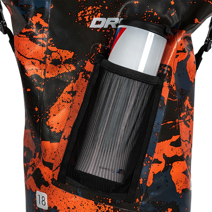 OKAMI Carp Waterproof Roll Top Laptop Backpack (Red Camo)