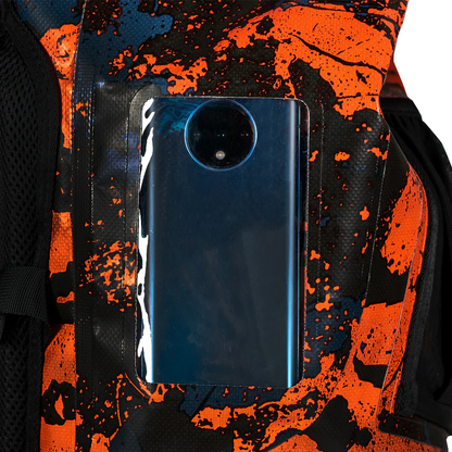 OKAMI Carp Waterproof Roll Top Laptop Backpack (Red Camo)