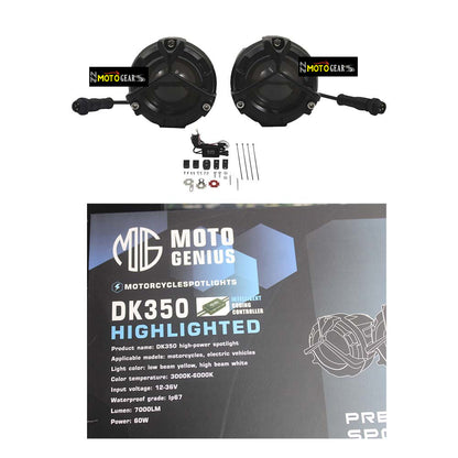 FOG LIGHT DK350 HIGH POWER SOPTLIGHT FOR UNIVERSAL MOTORCYCLE