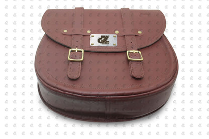 Genuine Leather Saddle Bag with Saddle Stay Pair for All Super Meteor 650