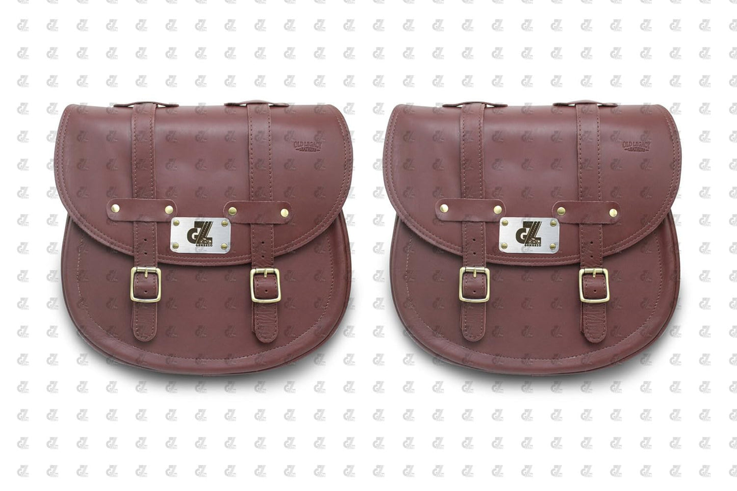 Genuine Leather Saddle Bag with Saddle Stay Pair for All Super Meteor 650