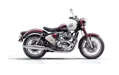 Leather Sticker Head Lamp X Perforated & Handgrip Straps Pair Black For Royal Enfield Super Meteor,Continental Gt,Interceptor,Classic 650, Bear 650