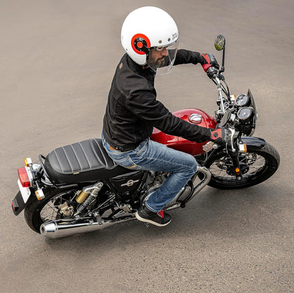 Royal Enfield Black Deluxe Touring Dual Seat for Interceptor 650