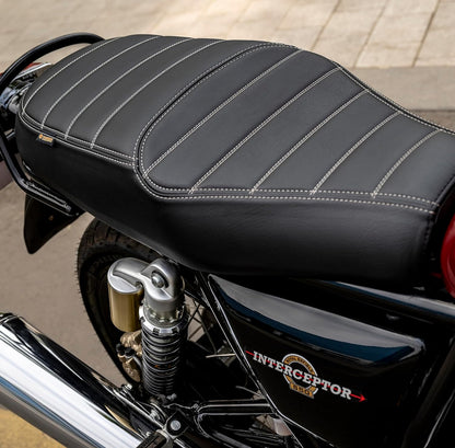 Royal Enfield Black Deluxe Touring Dual Seat for Interceptor 650
