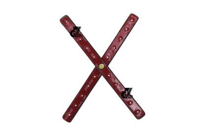 Dark Brown Leather Sticker Head Lamp X Perforated & Handgrip Straps Pair Fit For Triumph Speed & Scrambler 400